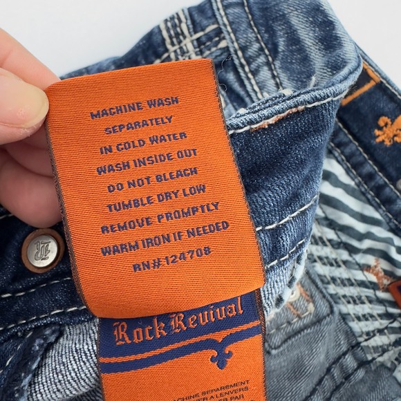 Rock Revival dark wash straight leg jeans - Picture 9 of 12